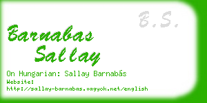 barnabas sallay business card